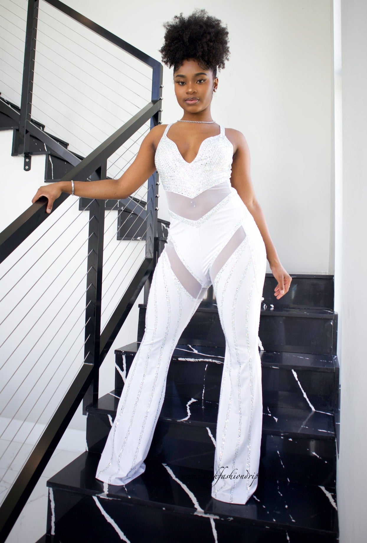 Exquisite Jewels White - Jumpsuit